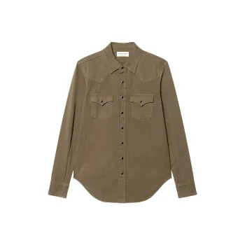 SAINT LAURENT Shirt Women's Khaki