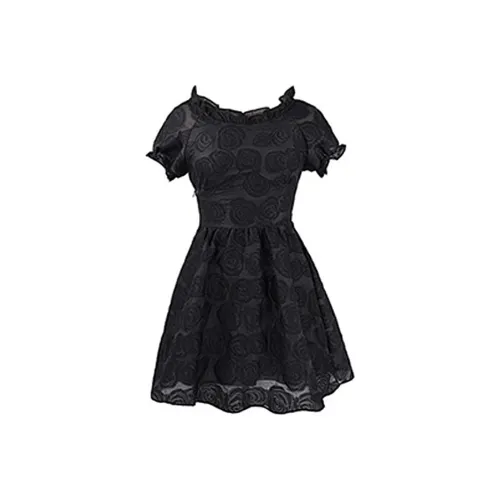 JOSR Short Sleeved Dresses Women's Black