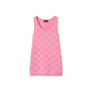 GUCCI FW24 Sleeveless Dress Women's Pink