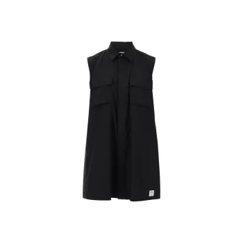 Sacai Sleeveless Voile Shirt Dress