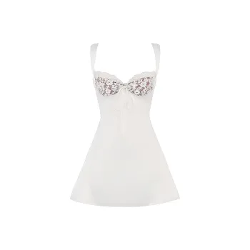 HOUSE OF CB ADRIANA Slip Dresses Women's IVORY/Ivory White