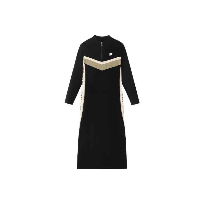 FILA FUSION Long Sleeved Dress Women's Jet Black-0