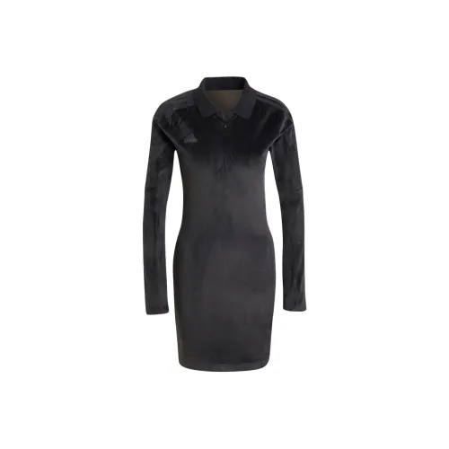 Adidas Free Shipping With AdiClub Tiro Cut 3-Stripes Stretchy Velour Dress