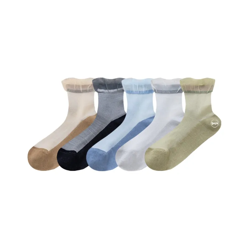 SOIE Mid Calf Socks Women's Combo Set-5