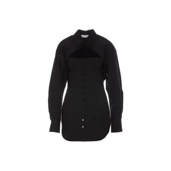 The Attico Cut out Bustier Shirtdress
