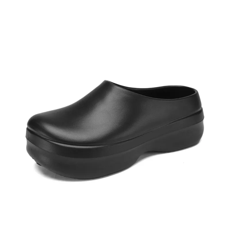 OUGLEMEN Quiet Odor Resistant Abrasion Resistant Slip Resistant Wrap toe Slippers Unisex-6