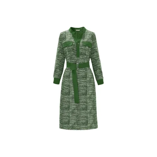 DIFFIE RIEGER Long-Sleeved Dresses Women's Green