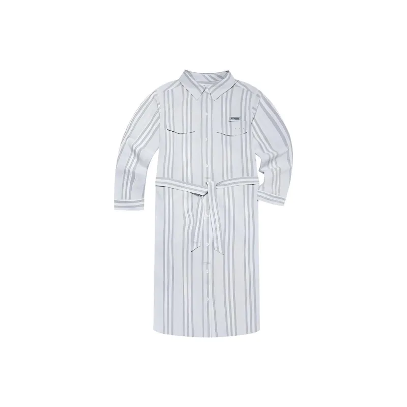Columbia Long Sleeved Dress Women's Stripe Blue-0