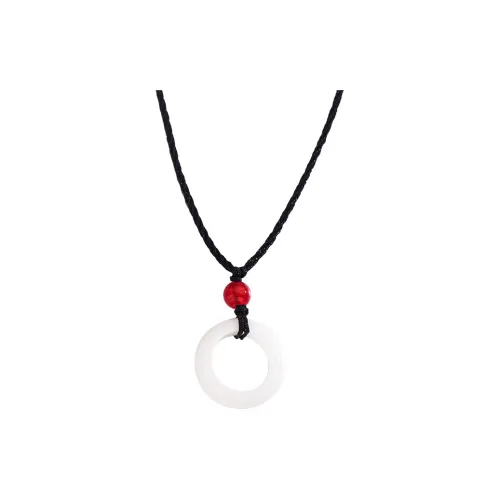 Zhiyi White Jade Bodhi Necklaces Women's