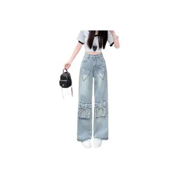 Flowers In Water Jeans Women's Blue