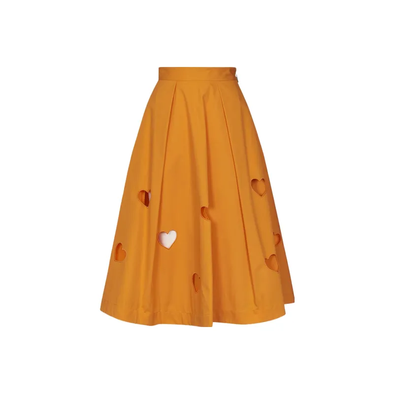 MSGM Casual Long Skirts Women's Orange-0