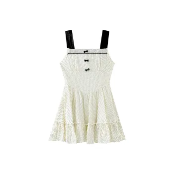 Adeworn Slip Dress Women's Beige & Black