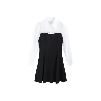 SNZX Long Sleeved Dresses Women's Black