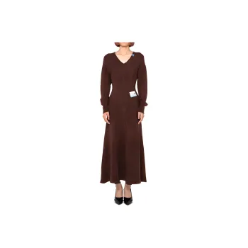 Maison Mihara Yasuhiro Long Sleeved Dresses Women's Brown