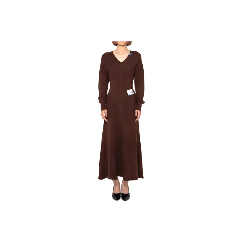 Maison Mihara Yasuhiro Long Sleeved Dresses Women's Brown-0