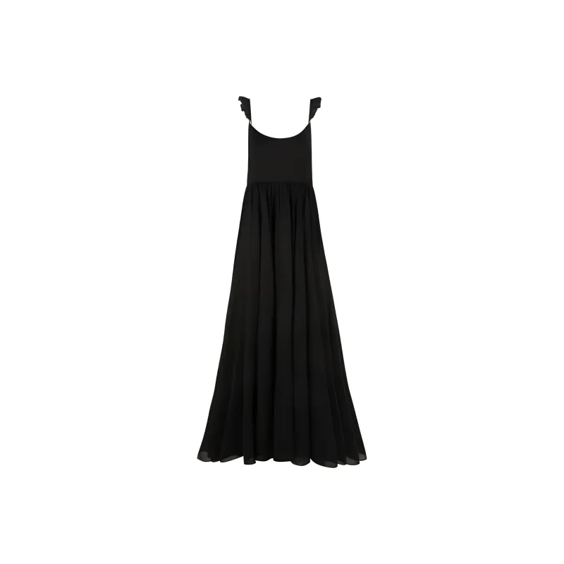 Selkie Collection SS24 Slip Dress Women's Black-0