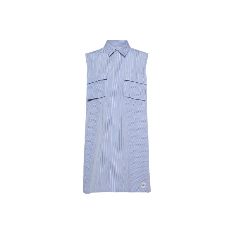 Sacai Striped Sleeveless Shirtdress-0