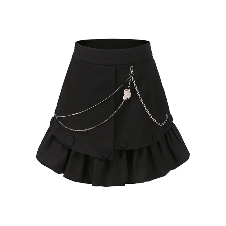 XANDRA Casual Short Skirts Women's Black-0