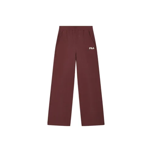 FILA Knitted Sports Pants Women's Brewed Red
