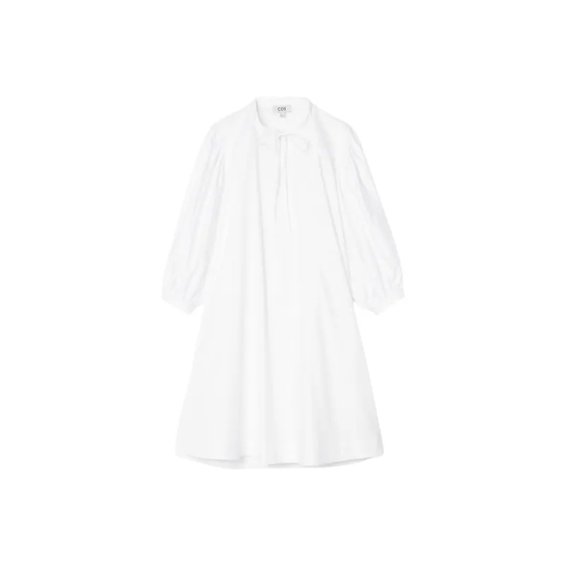 COS Long Sleeved Dresses Women's White-0