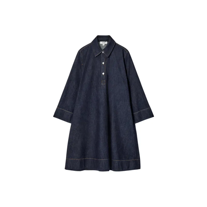 COS Long Sleeved Dresses Women's Dark Blue-0