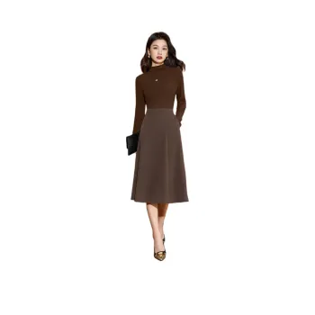 Mylan Long Sleeved Dresses Women's Coffee