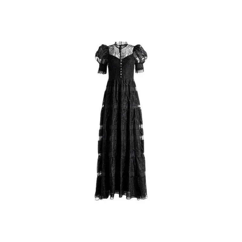 ALICE+OLIVIA SS24 Short-Sleeved Dresses Women's Black-0