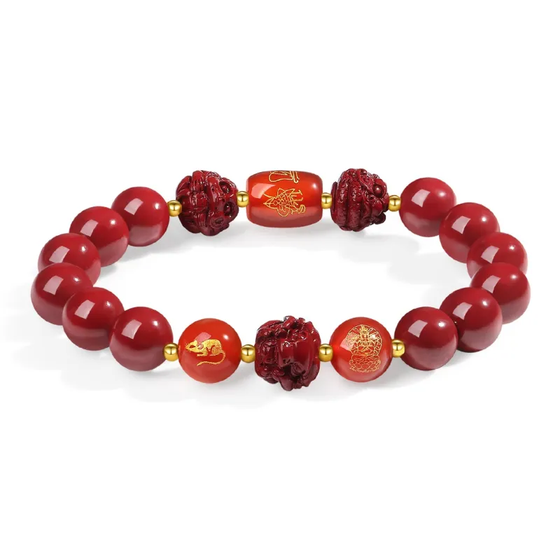 ZKY Cinnabar Jade Bracelets Unisex-0