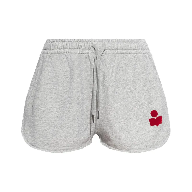 ISABEL MARANT ETOILE Drawstring Logo Patch Shorts-0