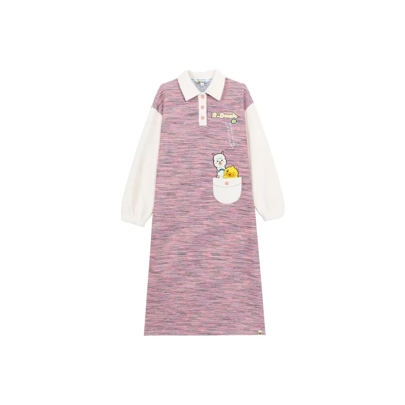 B.Duck Long Sleeved Dresses Women's Pink-0