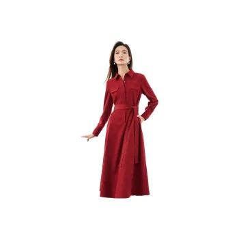 SENTUBILA Long Sleeved Dress Women's Burgundy