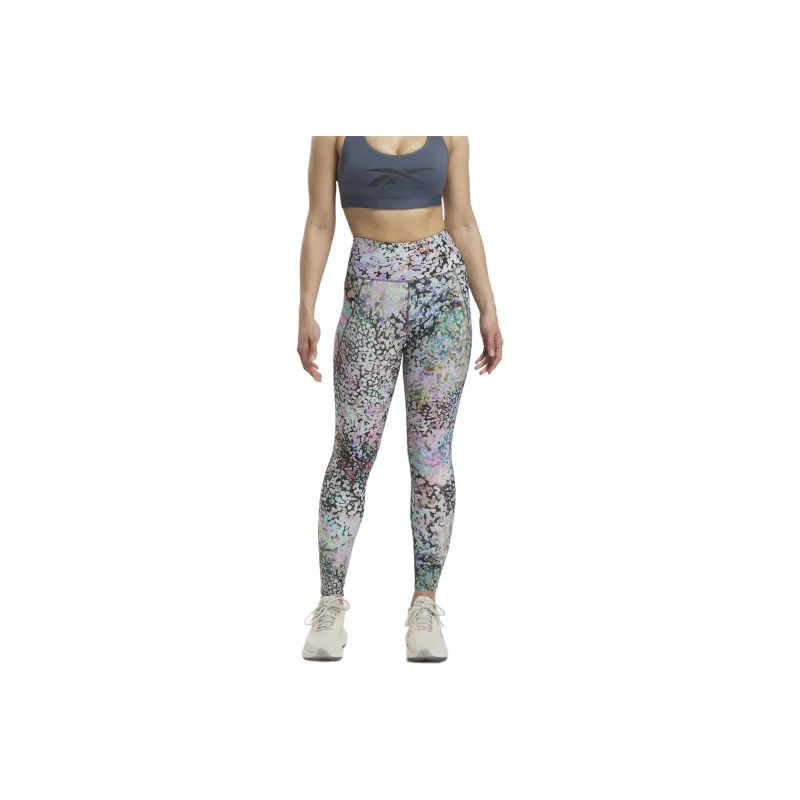 Reebok Lux Bold HR Tight-Mod Saf Leggings Women's Black/Purple Lilac/Turquoise-0