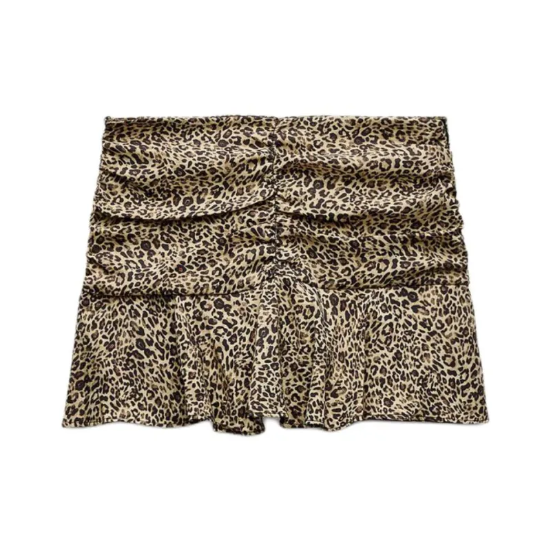 ZARA Casual Shorts Women's Leopard Print-0