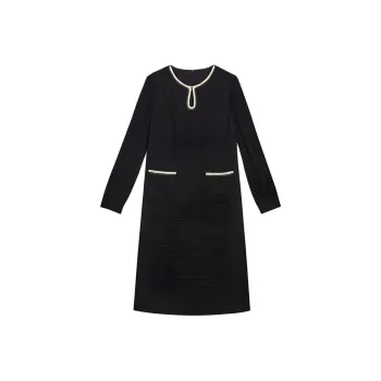 Yiner Long Sleeved Dresses Women's Black