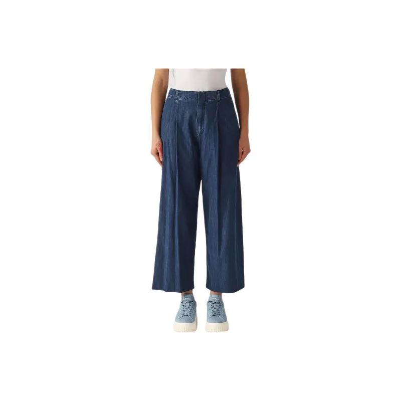 'S MAX MARA Pleat Detailed Wide Leg Jeans-0
