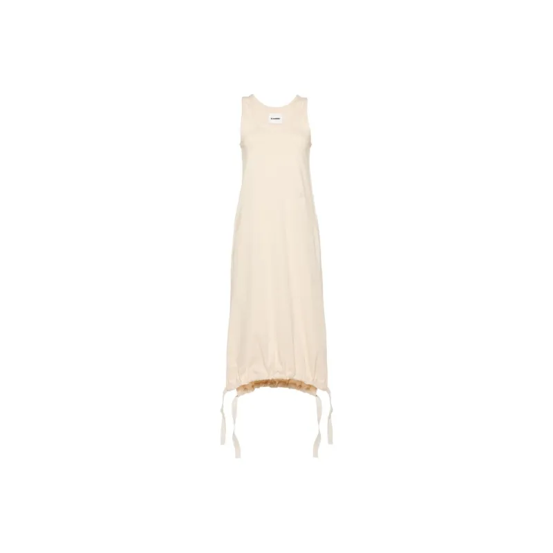 JIL SANDER Monogram embroidery Jersey Maxi Dress-0