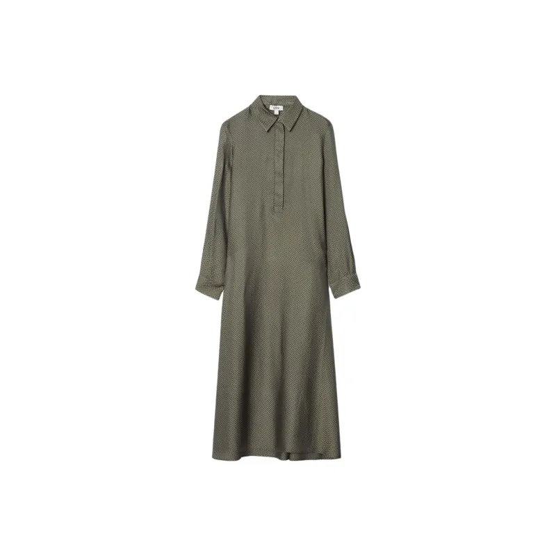 COS Long Sleeved Dresses Women's Khaki-0