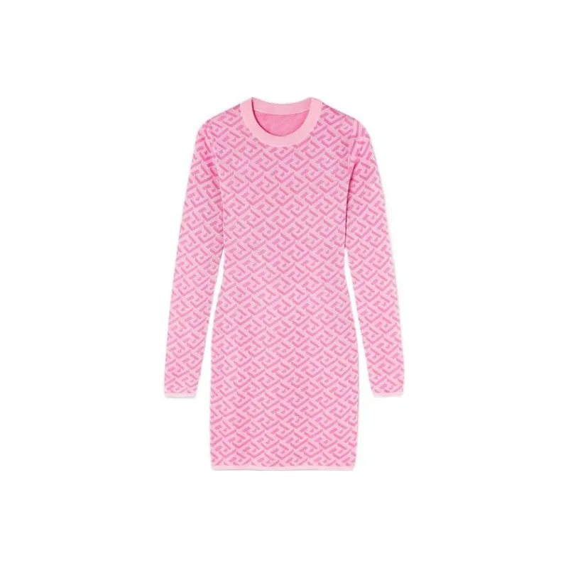 VERSACE SS23 Long Sleeved Dress Women's Pink-0