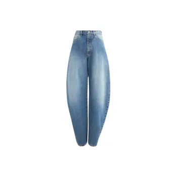 Alaia High Waist Barrel Leg Jeans