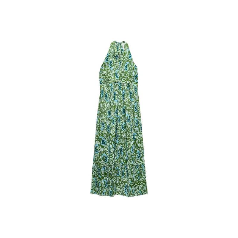 ZARA Sleeveless Dress Women's Green/Blue-0