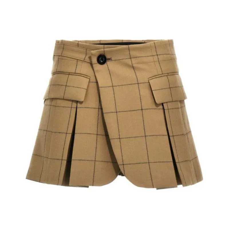 Sacai Windowpane Checked Bermuda-0