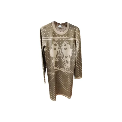 HERMES Long Sleeved Dresses Women's Brown