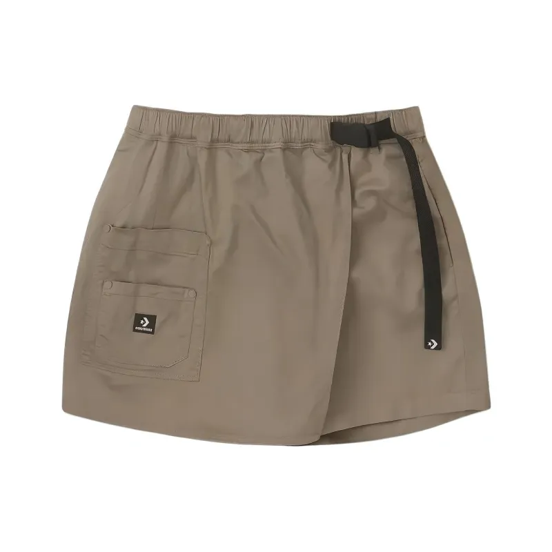 Converse Woven Festival Casual Shorts Women's Brown-0