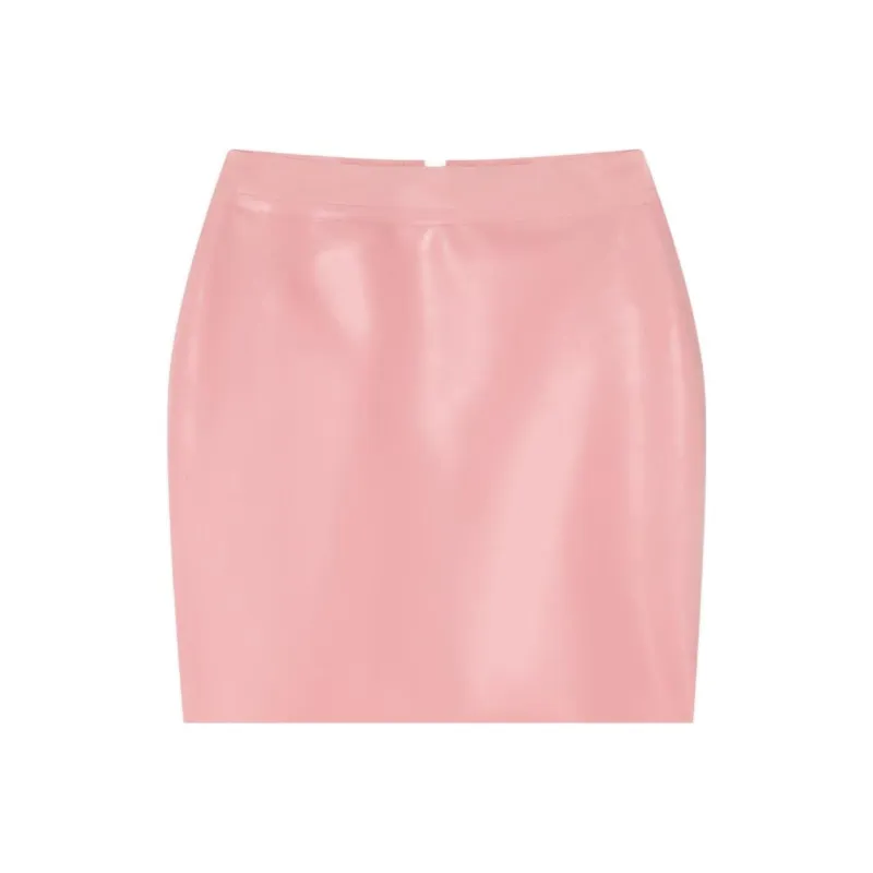 VERSACE Latex Skirt 'Pink'-0