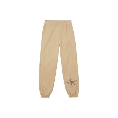 CALVIN KLEIN Knitted Sports Pants Women's Light Brown