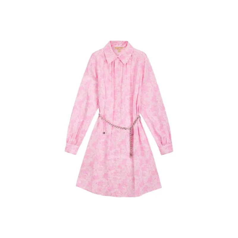 MICHAEL KORS SS24 Long Sleeved Dress Women's Pink-0