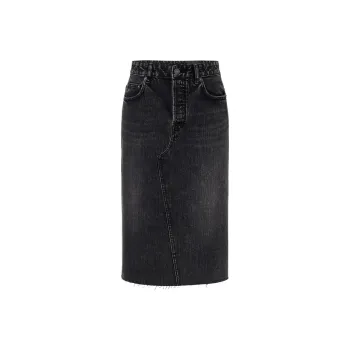 MOCO Denim Long Skirts Women's Denim Black
