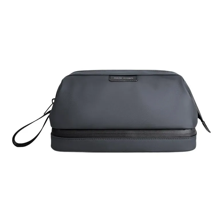 MARK RYDEN Oxford Toiletry Bag Unisex Elegant Black/Graphite Gray-4