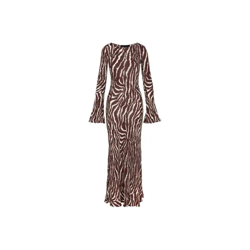 Realisation Par Long Sleeved Dresses Women's Zebra Print/Animal