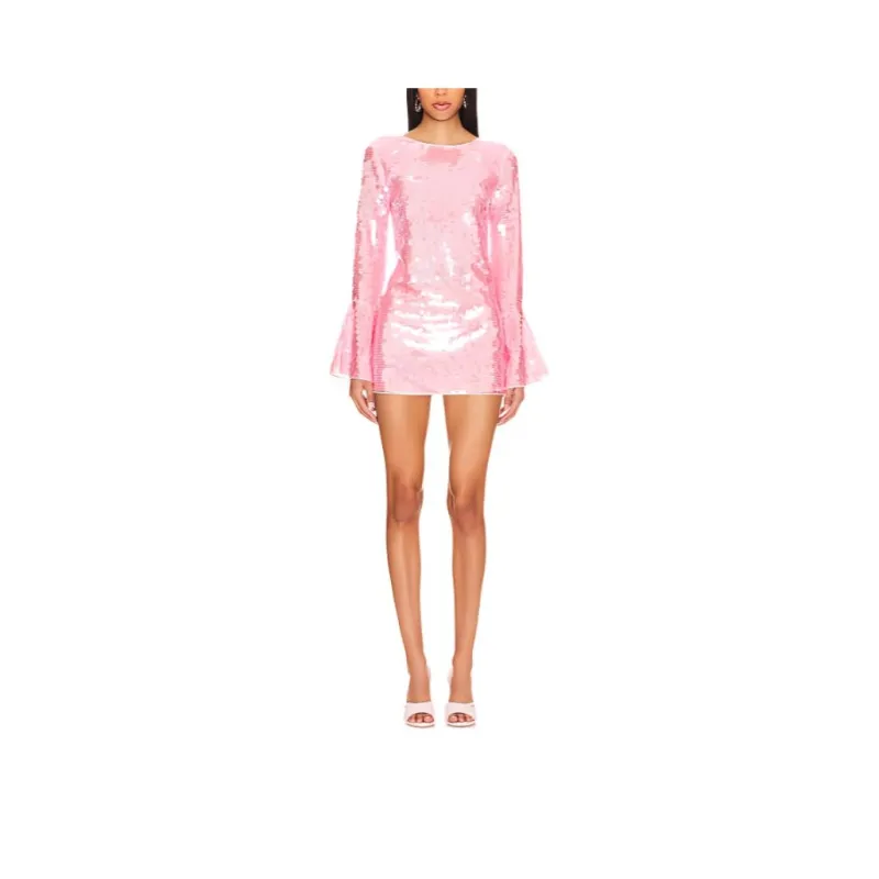 LOVESHACKFANCY Long-Sleeved Dresses Women's Pink-0